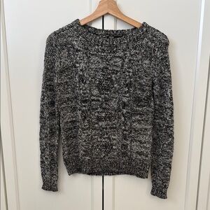 Maje Black and White Cable Knit Sweater size 1